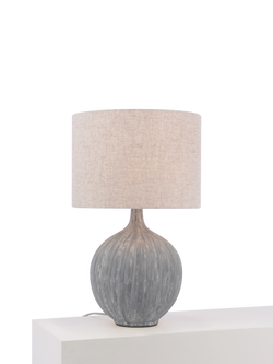 John Lewis Ebony Ceramic Table Lamp, Black