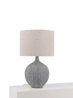 John Lewis Ebony Ceramic Table Lamp - view 2, Black