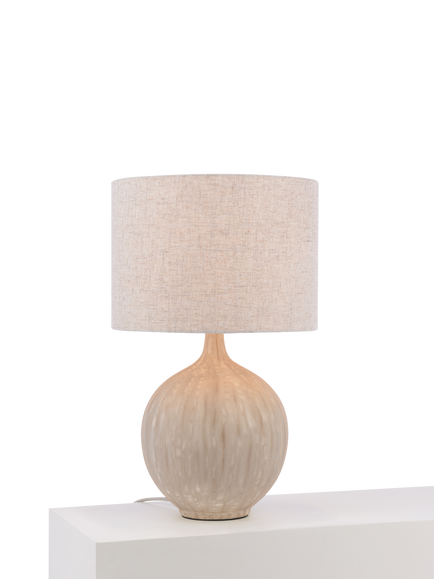 John Lewis Ebony Ceramic Table Lamp, Natural