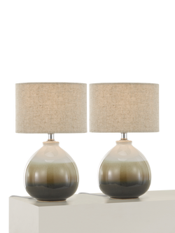 John Lewis Martha Small Duo Table Lamp, Cocoa, Cocoa