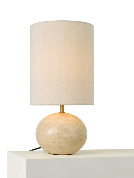 John Lewis Pebble Marble Table Lamp, Travertine