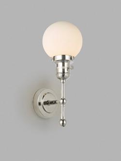 John Lewis Cafe Wall Light, Polished Nickle, Polished Nickle