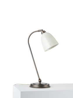 John Lewis Bourton Crackle Ceramic Table Lamp, White - view 2, White
