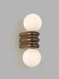 John Lewis Miche Double Bathroom Wall Light, Bronze, Bronze