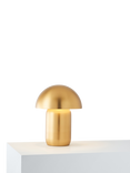 John Lewis Mushroom Rechargeable Dimmable Table Lamp, Matt Gold