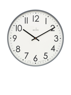 Acctim Ashridge Analogue Wall Clock, 50cm, Dark Grey