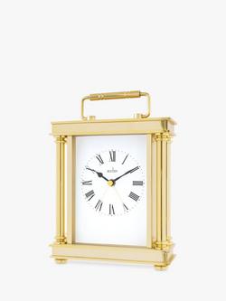 Acctim Marlow Analogue Alarm Carriage Clock, Gold - view 2, Gold