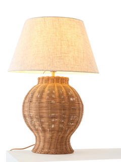 John Lewis Tisse Woven Rattan Bottle Table Lamp