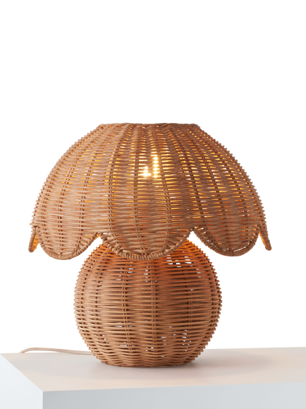 John Lewis Tisse Woven Rattan Table Lamp, Natural, Rattan