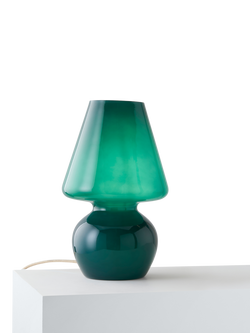 John Lewis Retro Glass Mushroom Table Lamp, Petrol
