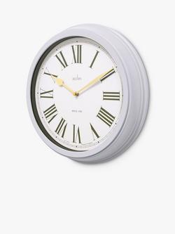 Acctim Turin Roman Numeral Analogue Indoor/Outdoor Wall Clock, 35cm - view 2, Mist