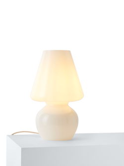 John Lewis Retro Glass Mushroom Table Lamp, White