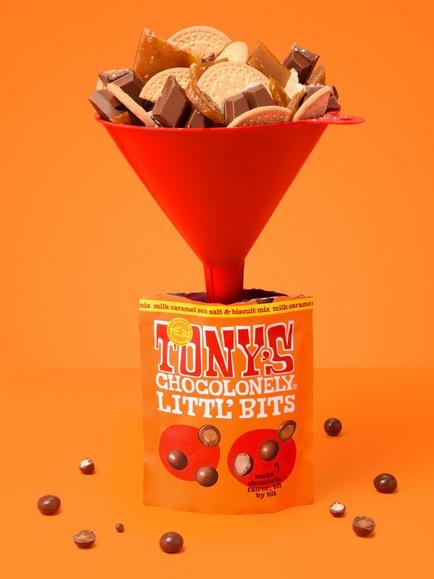 Tony's Chocolonely Littl' Bits Combo Caramel Sea Salt & Biscuit Mix Duo, 280g - view 2, Multi