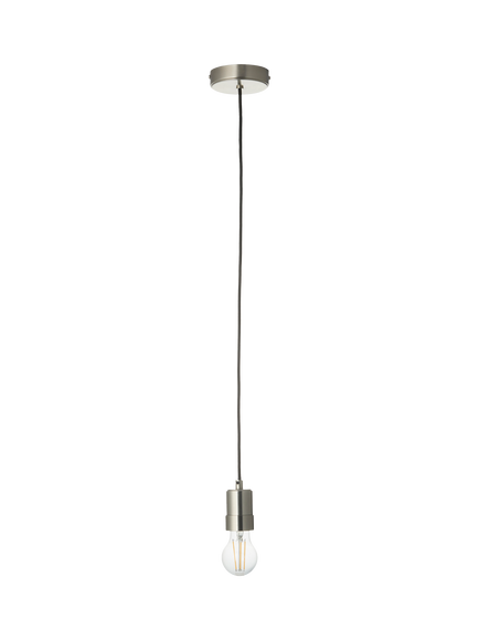 John Lewis Scandi Pendant Ceiling Cord - view 2, Chrome