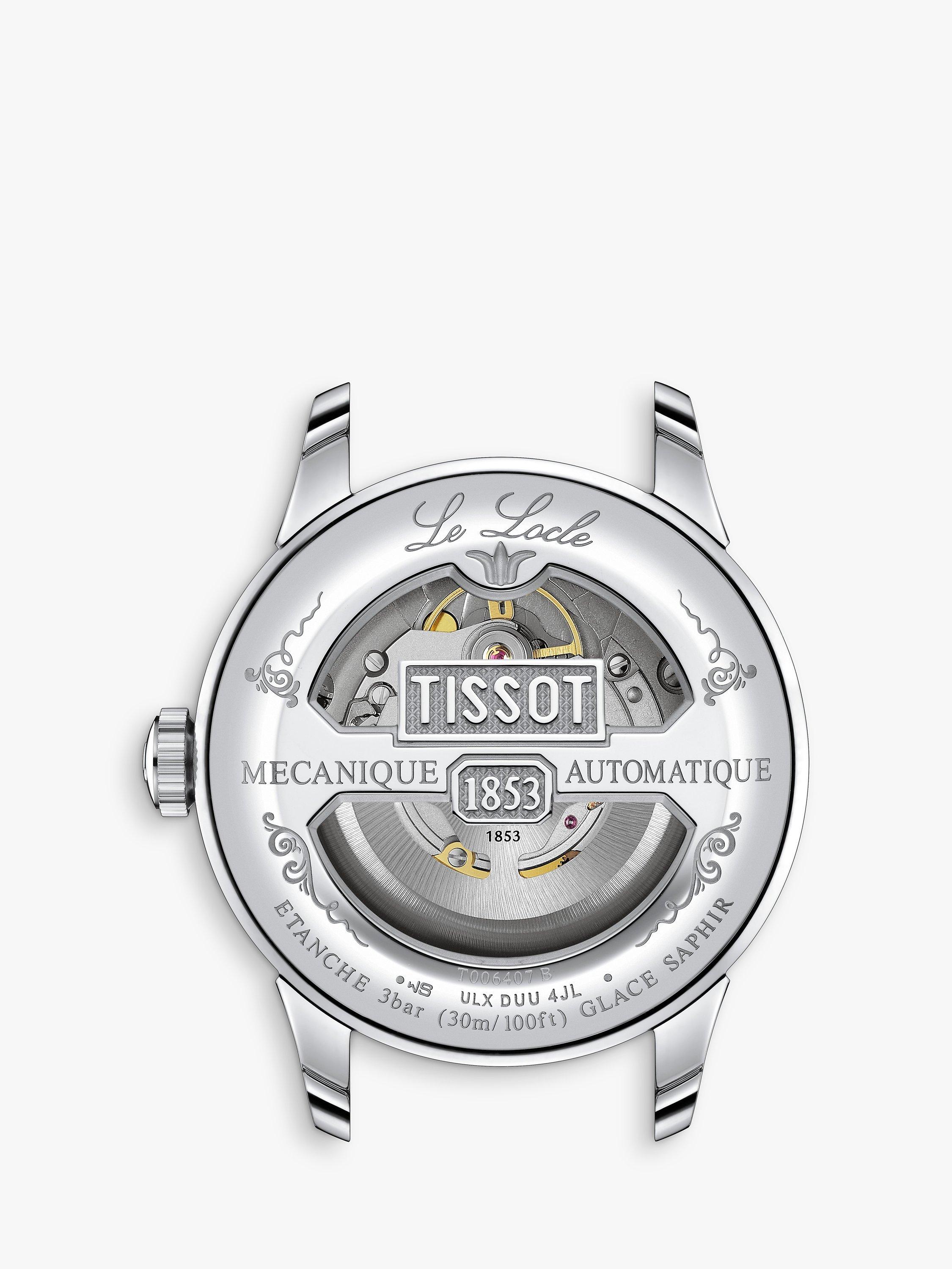 Product image 2 of 4, which shows Tissot T0064071103303 Mens' Le Locle Date Metal Strap Watch, Silver