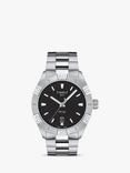 Tissot T1016101105100 Men's PR 100 Date Metal Strap Watch, Silver/Black