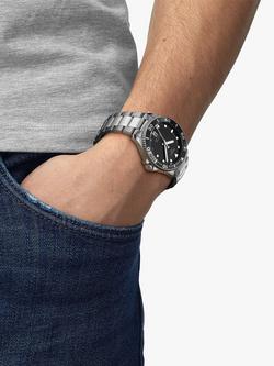 Tissot T1204101105100 Men's Seastar 1000 Quartz Date Bracelet Strap Watch, Silver/Black - view 2, Silver/Black