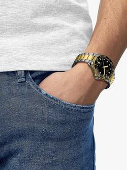 Tissot T1204102205100 Men's Seastar 1000 Quartz Metal Strap Watch, Multi/Black - view 2, Multi/Black