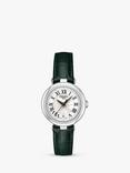 Tissot T1260101611302 Women's Bellissima Date Metal Strap Watch, Dark Green/Silver