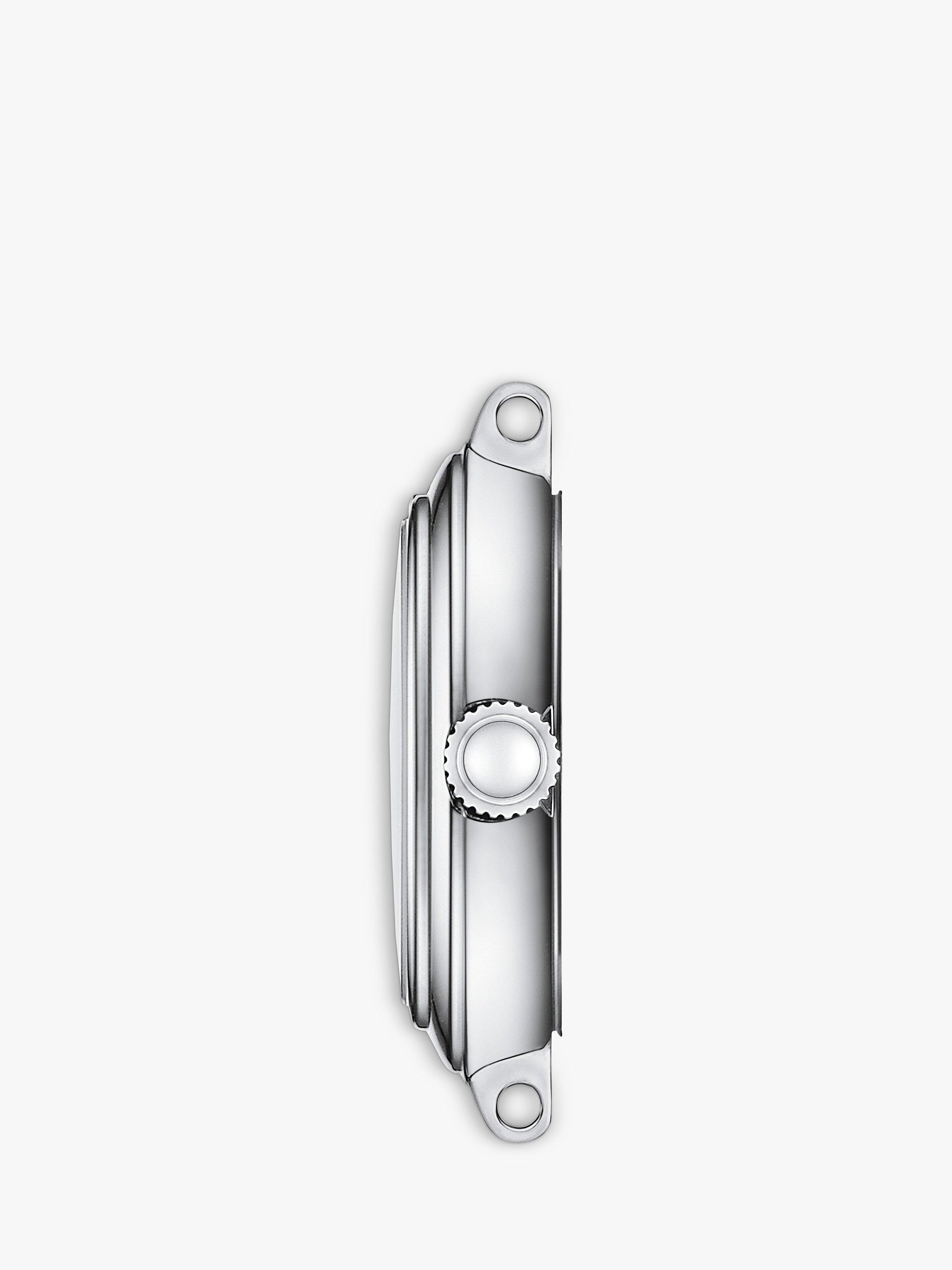 Product image 3 of 4, which shows Tissot T1260101611302 Women's Bellissima Date Metal Strap Watch, Dark Green/Silver