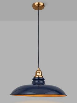 John Lewis Millhouse Pendant Ceiling Light, Blue