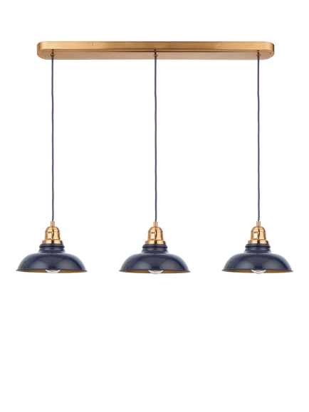 John Lewis Millhouse 3 Lamp Over Diner Pendant Ceiling Light - view 2, Blue