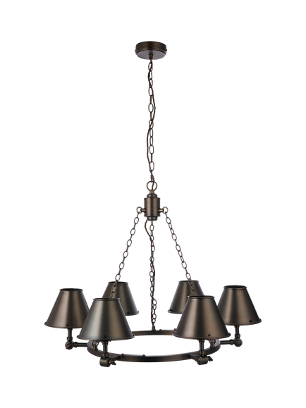 John Lewis Nicolas 6-Arm Chandelier Ceiling Light - view 2, Bronze