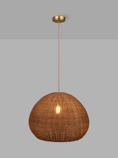 John Lewis Tisse Rattan Ball Pendant Ceiling Light, Natural