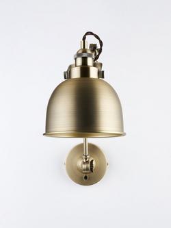 John Lewis Baldwin Reach Wall Light - view 2, Brass