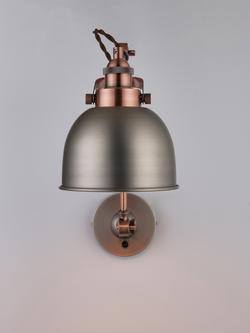 John Lewis Baldwin Reach Wall Light, Pewter