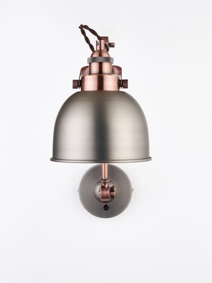 John Lewis Baldwin Reach Wall Light - view 2, Pewter