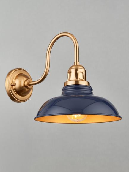 John Lewis Millhouse Wall Light, Blue