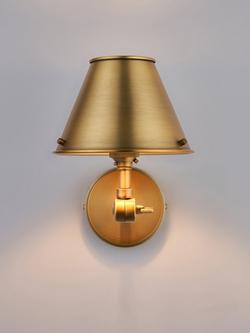 John Lewis Nicolas Uplighter Wall Light, Brass
