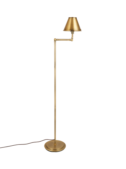 John Lewis Nicolas Floor Lamp - view 2, Brass