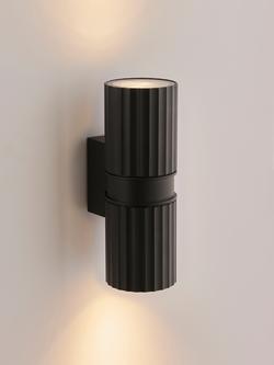 John Lewis Carlo Outdoor Wall Light, Black