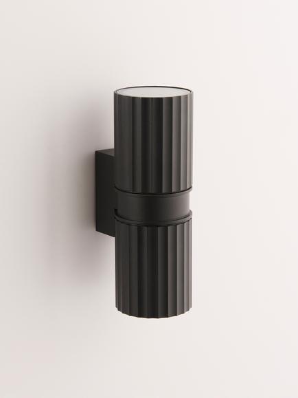 John Lewis Carlo Outdoor Wall Light - view 2, Black