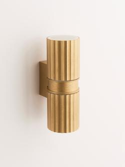 John Lewis Carlo Outdoor Wall Light - view 2, Gold