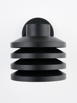 John Lewis Finn Outdoor Wall Light - view 2, Black
