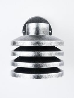 John Lewis Finn Outdoor Wall Light - view 2, Distressed Silver