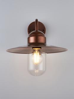 John Lewis Hayle Outdoor Wall Light, Distressed Bronze