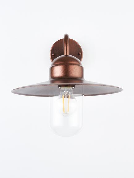 John Lewis Hayle Outdoor Wall Light - view 2, Distressed Bronze