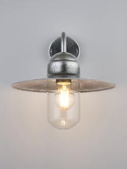 John Lewis Hayle Outdoor Wall Light, Distressed Silver