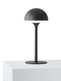 John Lewis Heftig Rechargeable Outdoor Table Lamp, Black