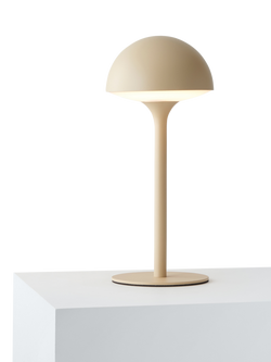 John Lewis Heftig Rechargeable Outdoor Table Lamp, Warm Sand