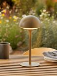 John Lewis Heftig Rechargeable Outdoor Table Lamp, Warm Sand