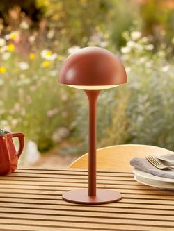 John Lewis Heftig Rechargeable Outdoor Table Lamp - view 2, Sienna