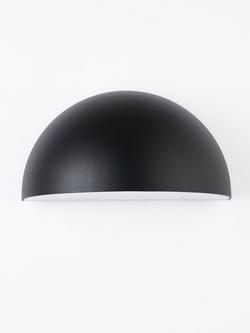 John Lewis Heftig Outdoor Washer Wall Light - view 2, Black