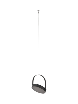 John Lewis Solaro Rechargeable Outdoor Hanging Light, Graphite - view 2, Graphite