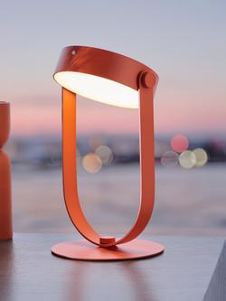 John Lewis Solaro Rechargeable Outdoor Table Lamp - view 2, Burnt Orange
