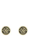 Ted Baker Monlia Monogram Button Stud Earrings, Gold/Black